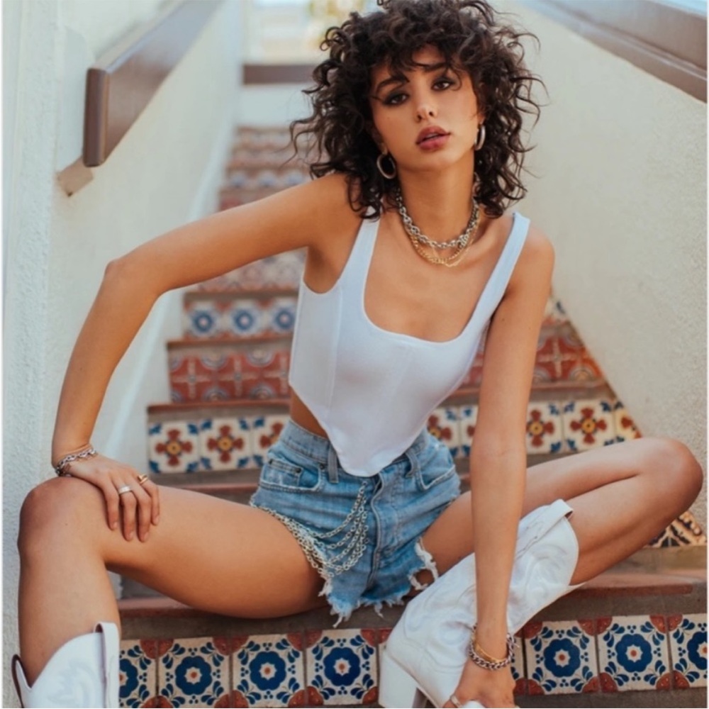 LF White Corset Top